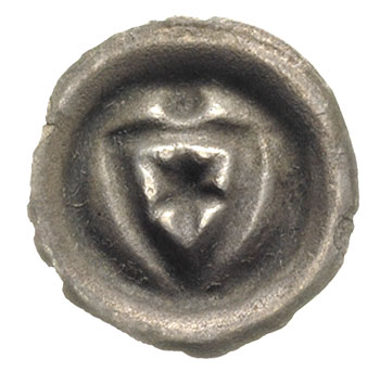 brakteat ok. 1353-1360, Tarcza z gwiazdą, powyżej kulka, 0.21 g, BRP Prusy T13.6
