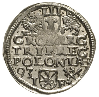 trojak 1593, Poznań, Iger P.93.1.a, ładnie zacho