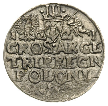 trojak 1621/1261, Kraków, data przebijana na stemplu, Iger -, rzadki