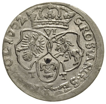 szóstak 1662, Bydgoszcz, litery TT na rewersie, pięknie zachowany egzemplarz