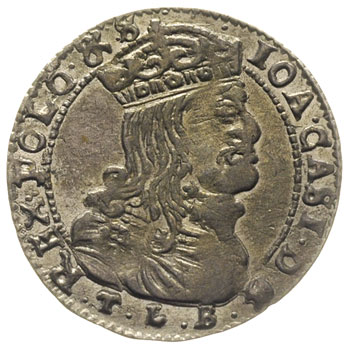 szóstak 1666, Wilno, Ivanauskas 7JK15-2, piękna i nie spotykana w tak ładnym stanie moneta, delikatna patyna