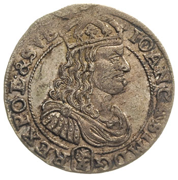 szóstak 1667, Bydgoszcz, litery TLB, piękny portret króla, ładnie zachowany egzemplarz