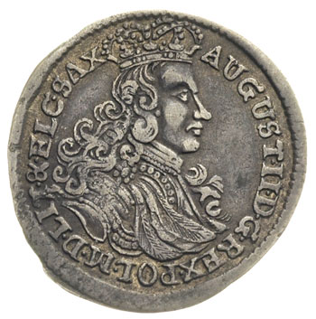 szóstak 1706 , Grodno, (Moskwa?), Ivanauskas 2A4-3, rzadki i bardzo ładny jak na ten typ monety, patyna