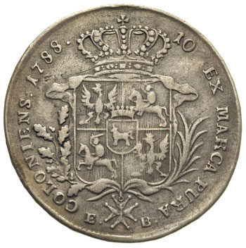 talar 1788, Warszawa 26.81 g, odmiana z dłuższym