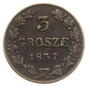 3 grosze 1837, Warszawa, Iger KK.37.1.a (R1), Pl