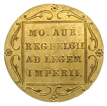 dukat 1831, Warszawa, kropka przed pochodnią, złoto 3.49 g, Plage 269, Fr. 114, bardzo ładnie zachowany