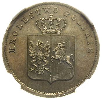 2 złote 1831,  Warszawa, Plage 273, moneta w pudełku NGC z certyfikatem MS 63, piękny egzemplarz, patyna