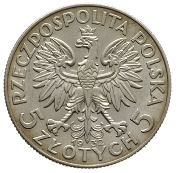 5 złotych 1932, Anglia, Głowa kobiety, Parchimow