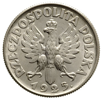 2 złote 1925, Londyn, kropka po dacie, Parchimowicz 109.d, piękny egzemplarz