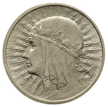 2 złote 1932, Warszawa, Głowa kobiety, Parchimowicz 110.a, piękne