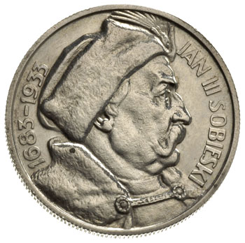 10 złotych 1933, Jan III Sobieski, bez napisu PRÓBA, srebro 22.12 g, Parchimowicz P-153.b, nakład 100 sztuk, moneta wybita stemplem lustrzanym, lekko czyszczona, ale bardzo ładna