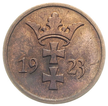 2 fenigi 1923, Berlin, Parchimowicz 54.a, moneta wybita stemplem lustrzanym