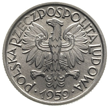 2 złote 1959, Warszawa, Parchimowicz 216.b, rzadkie i bardzo ładne