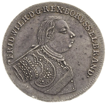 2/3 talara (gulden) 1721, Berlin, napis półkolisty, Henckel 3995, rzadka moneta wybita z okazji hołdu złożonego przez Szczecin królowi pruskiemu, patyna