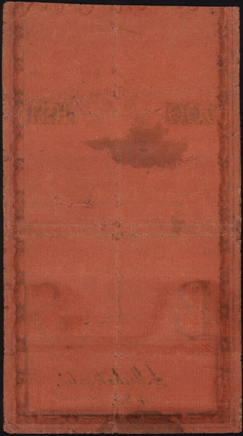 500 złotych polskich 8.06.1794, seria A, Miłczak A6, Lucow 36 (R7), naddarcia na załamaniach, ekstremalnie rzadki banknot z pięknym firmowym znakiem wodnym, niezwykle rzadko pojawiający się w sprzedaży nawet w tym stanie zachowania