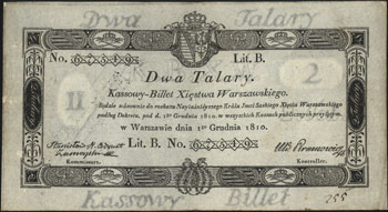 2 talary 1.12.1810, podpis komisarza Stanisław H