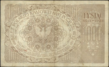 zestaw 2 x 1.000 marek polskich 17.05.1919, seria AC z 7 cyframi i III seria H, Miłczak 22f i 22i, Lucow 349 (R4) i 355 (R6), razem 2 sztuki, rzadkie