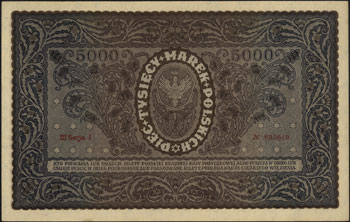 5.000 marek polskich 7.02.1920, III Seria I, Miłczak 31c, Lucow 418 (R2), piękne