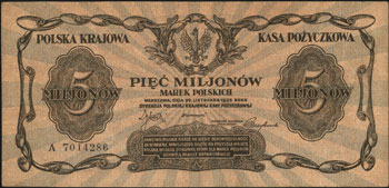 5.000.000 marek polskich 20.11.1923, seria A, Miłczak 38, Lucow 456 (R5)