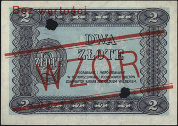 2 złote 1.05.1925, WZÓR, seria A, numeracja 1234