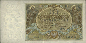 10 złotych 20.07.1926, seria AE, znak wodny \992