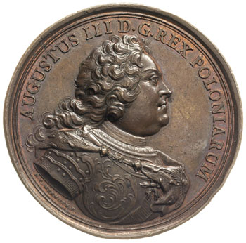 August III, medal autorstwa H. F. Wermutha wybit