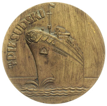 medali wybity w 1935 r., z okazji pierwszej podr