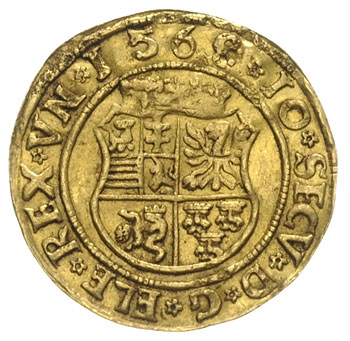 Jan II Zygmunt 1559-1571, dukat 1568, Hermannstadt, złoto 3.53 g, Resch 67, wada blachy, patyna