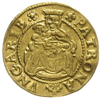 Zygmunt Batory 1581-1602, dukat 1586, Hermannstadt, złoto 3.50 g, Resch 18 lub 19- wariant, lekko gięty