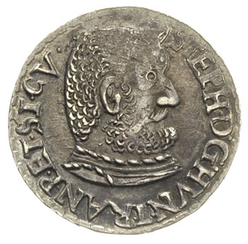 Stefan Bocskai 1604-1606, trojak 1606, nienotowana u Rescha odmiana z kropką na awersie w wyrazie T.RAN, patyna