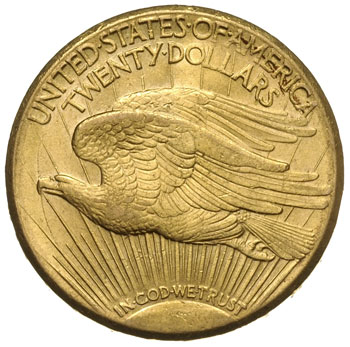 20 dolarów 1925/S, San Francisco, złoto 33.43 g, rzadkie