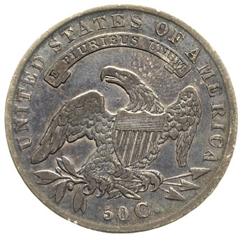 50 centów 1834, małe cyfry daty, patyna