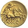 Macedonia, Filip II 359-336 pne, stater ok. 323-315, Pella, Aw: Głowa Apolla w wieńcu laurowym w p..