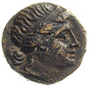 Tracja, Mesambria, brąz 350-250 pne, Aw: Głowa Ateny w diademie w prawo, Rw: Promachos z piorunem ..