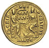 Konstancjusz II 337-361, solidus 355-361, Antiochia, Aw: Głowa w diademie w prawo, Rw: Roma i Cons..