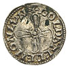 Harold I 1035-1040, denar typu jewel cross 1036-1038, Londyn, mincerz Goltsige, Aw: Popiersie w le..
