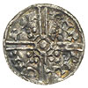 Harold I 1035-1040 denar typu fleur-de-lis, Aw: Popiersie z berłem w lewo, Rw: Długi krzyż z czter..