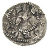 Wielkopolska, Henryk III 1306-1314 lub synowie, kwartnik, mennica Grodzisk, Aw: Głowa w lewo, napi..