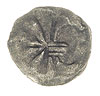 Wolin- miasto, denar pocz. XV w, Aw: Pół gwiazda - pół lilia, Rw: Gryf ?, 0.18 g, Dbg 328, patyna