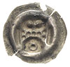 naśladownictwo brakteata z lat ok. 1257-1268, Brama zwieńczona krzyżem, w bramie kółko, 0.16 g, Pa..