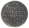 trojak jednostronny 1582, Gdańsk, prawdopodobnie numizmat wytworzony w XIX wieku, Iger G.82.1.a, ł..