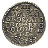 trojak 1583, Olkusz, litery ID nad herbem Przegonia, Iger O.83.2.c (R2), rzadki, patyna
