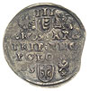 trojak 1585, Poznań, Iger P.85.3.a (R1), moneta z końca blachy, patyna