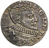 trojak 1590, Ryga, odmiana z dużą głową króla, Iger R.90.2.c (R2), Gerbaszewski 11, nieco nierówno..