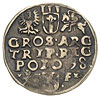 trojak 1598, Wschowa, na rewersie znak menniczy po lewej i litera F po prawej stronie monety, Iger..