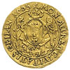 dukat 1655, Gdańsk, Aw: Popiersie króla i napis wokoło, Rw: Herb Gdańska i napis wokoło, złoto 3.4..