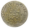złotówka 1787, Warszawa, Plage 295, dość ładnie zachowany egzemplarz, złocisto zielonkawa patyna