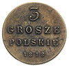 3 grosze polskie 1818, Warszawa, Iger KK.18.1.c (R4), nowe bicie, Plage 153, Bitkin H 868 (R2), rz..
