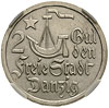 2 guldeny 1923, Utrecht, Koga, Parchimowicz 63.a, moneta w pudełku NGC - MS 62, ładnie zachowane