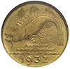 10 fenigów 1932, Berlin, Parchimowicz 58, moneta w pudełku GCN - MS 65, bardzo ładne, patyna